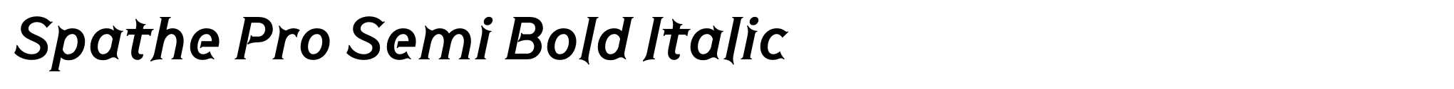 Spathe Pro Semi Bold Italic image